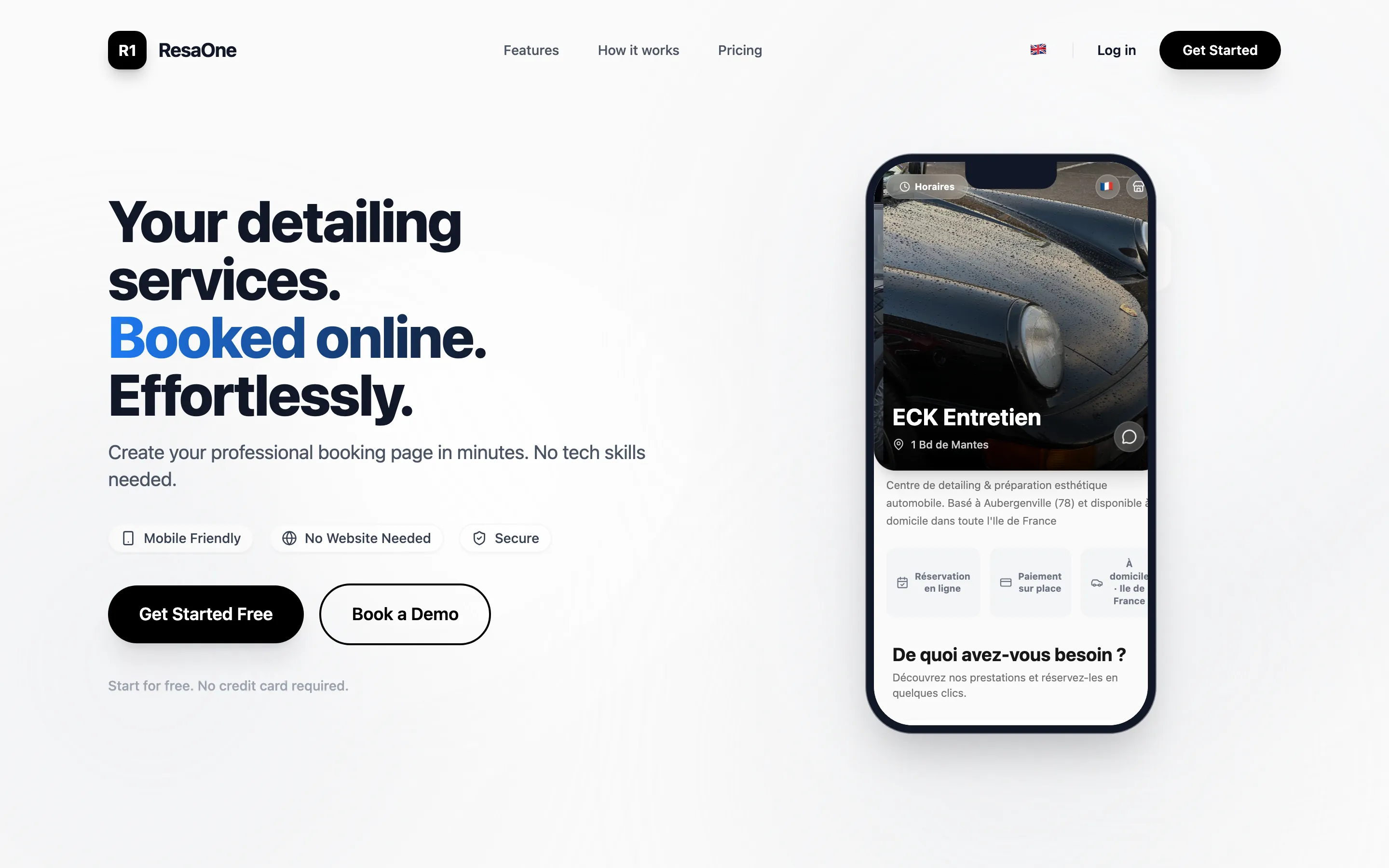 ResaOne — Booking